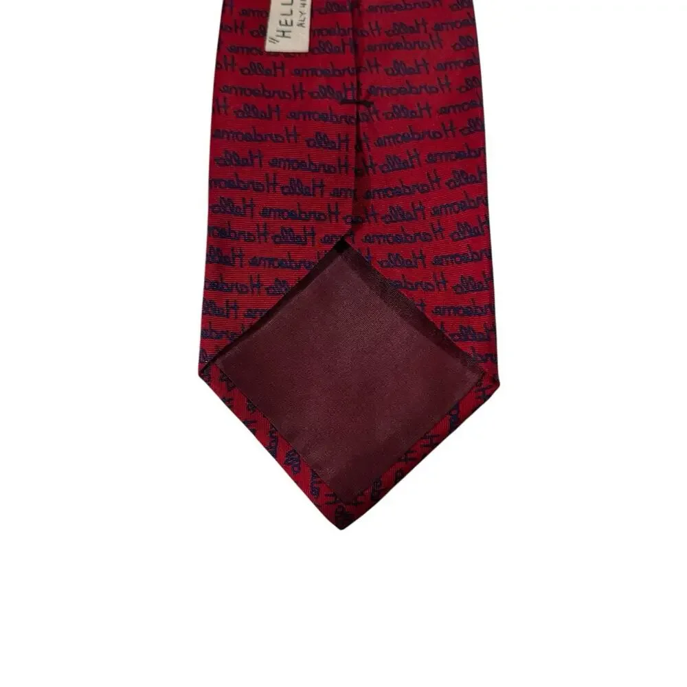 ALYNN NECKWEAR Necktie Hello Handsome Mirror Image Novelty Humor Gift Men's Tie
